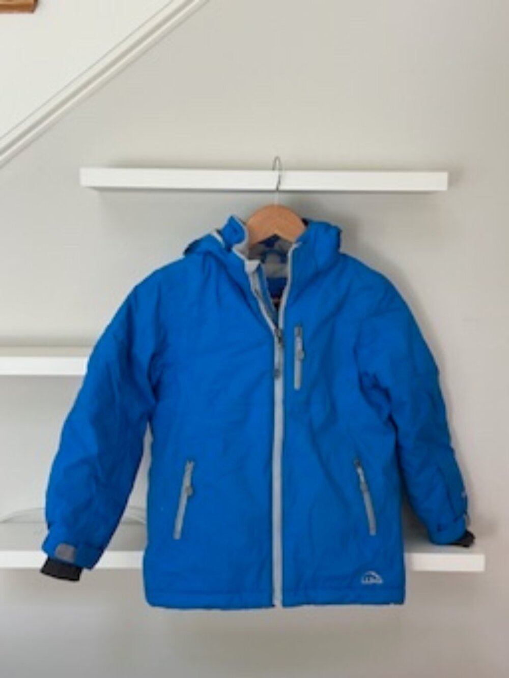 L.L.Bean TEK Waterproof Kids' Winter Jacket — Blue — Size L (6X/7)